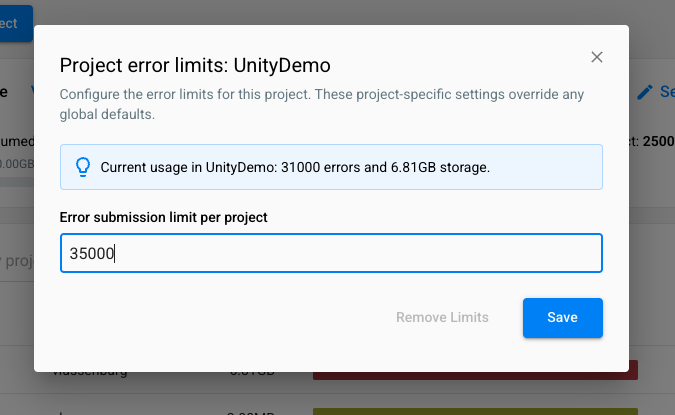 Project limit.