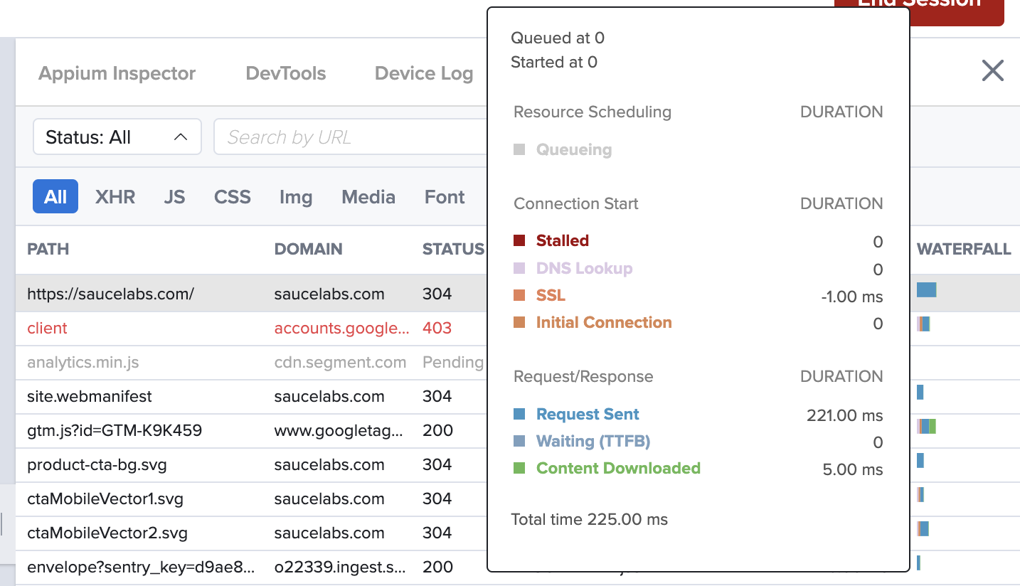 Inspect network logs