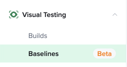 Baselines navigation item