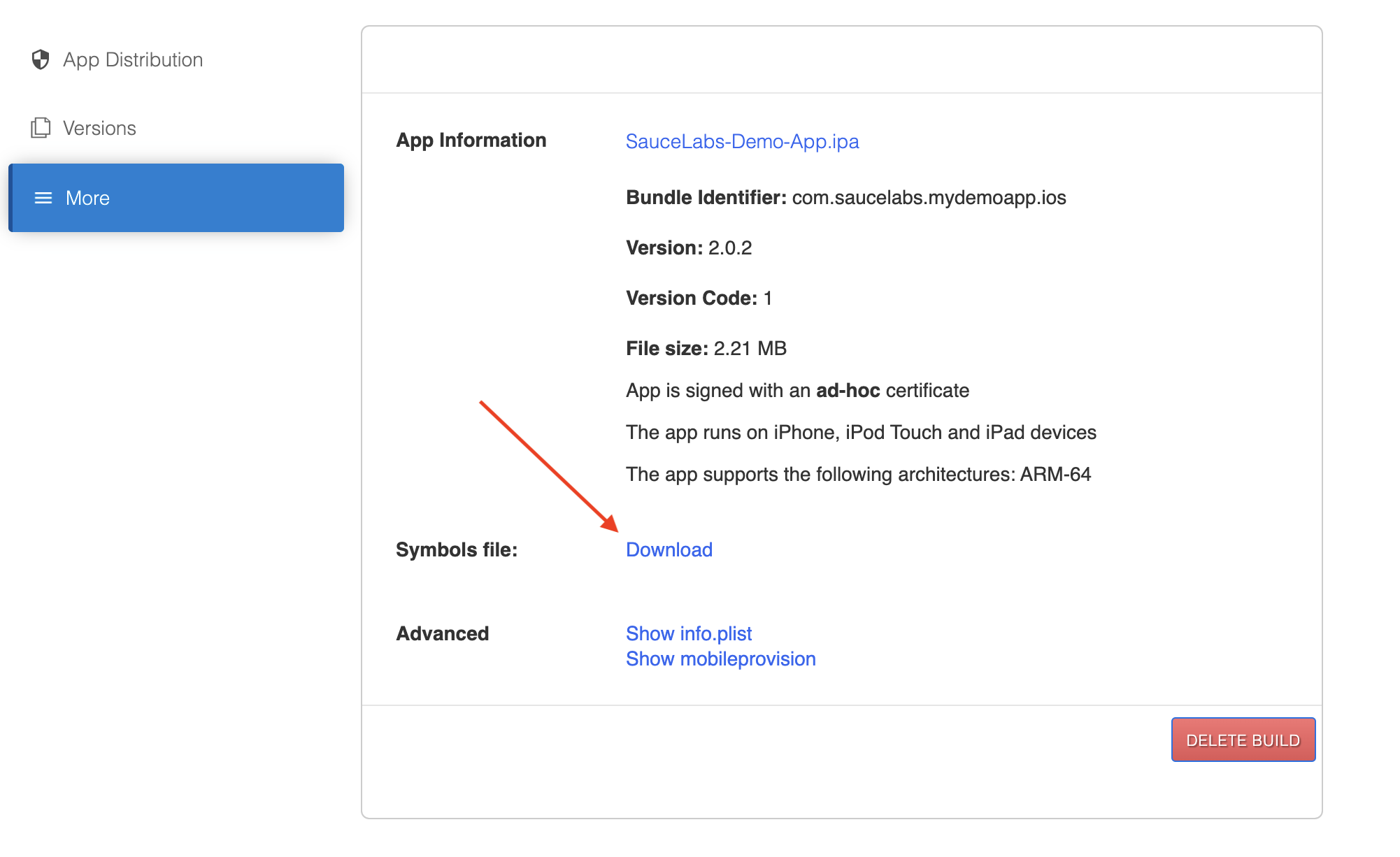 Download Symbols file